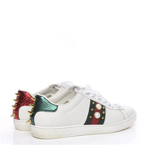 gucci ace pearl sneakers